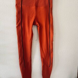 Zyia Active Premium Ribbed Luxe Leggings - Burnt Orange/Terracotta - Size 6/8